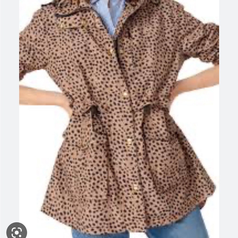 JCrew Perfect Lighweight Rain Jacket in leopard